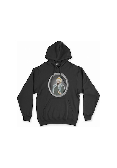 Cix Fatih Sultan Mehmet Siyah Kapşonlu Sweatshirt Hoodie SIYAH