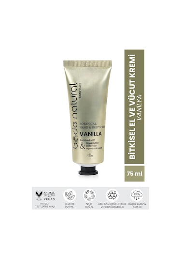Bade Natural Vanilya Bitkisel El ve Vücut Kremi 75 ML
