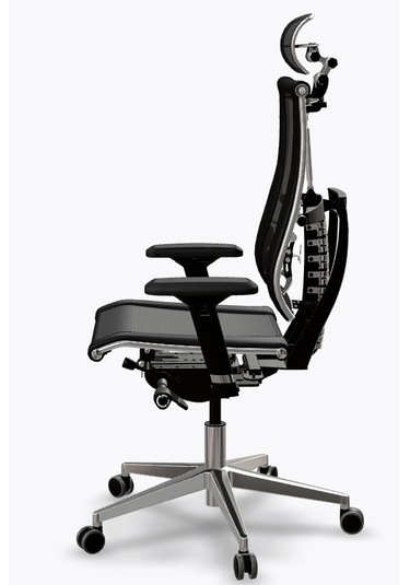 Yoga Ergonomik Koltuk Bel Destekli, Tekerlekli, Yükseklik Ayarlı, Deri Yönetici Koltuğu - A4.3.15.139 Siyah