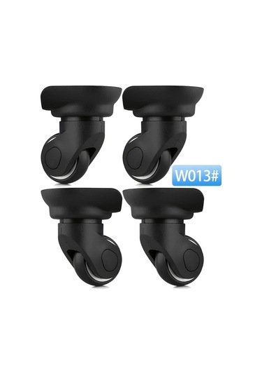 Dashanshop 2 Çift Evrensel Bagaj Tekerleği Aksesuarı Siyah 4 Parça