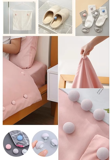 Yorgan, Nevresim Ve Genel Sabitleyici 8 Adet Pembe