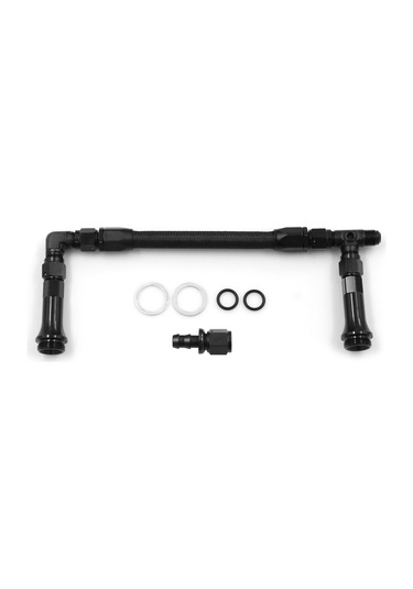 Braided An6 Çift Besleme Karbüratör Yakıt Hattı İki Pompa Alüminyum Alaşım 4150 Holley Karbüratör İçin 7/8''-20 Diş