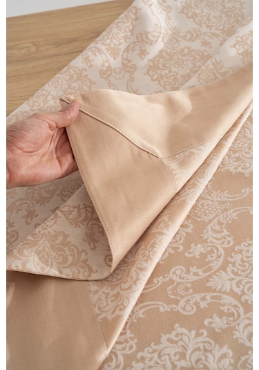 Rivaistanbul Damascus Cappuccino Masa Örtüsü 160x220 Cm Çok Renkli