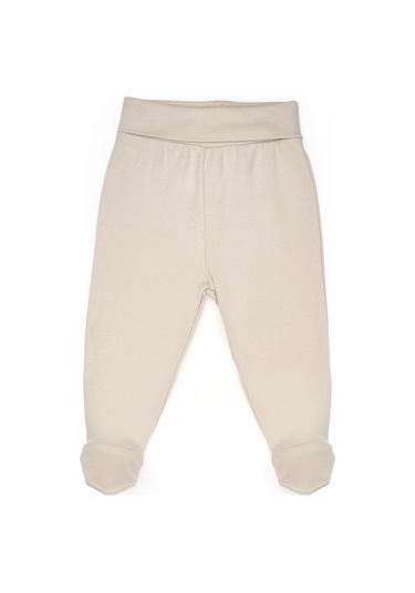 Bebek 3 Lü Takım Pantolon, Uzun Kol T-shirt, Şapka , Bebek Ve Yenidoğan Serisi - Csy8188 Ekru