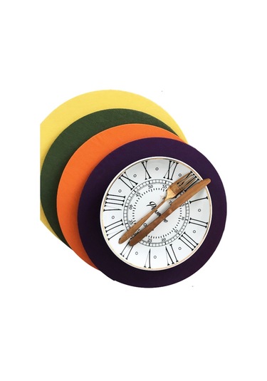 Country Farm Horoz Runner Runner Ve 4'lü Renkli Kumaş Supla Çok Renkli