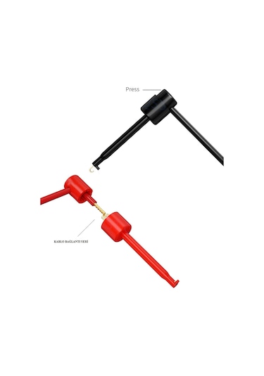 TEST KLİPS YAYLI PROB UCU 5'Lİ SET 57MM BAKIR UÇ