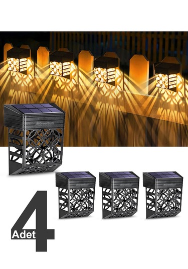 Greentech Güneş Enerjili Duvar ve Çit LED Aydınlatma 4 Adet / GT-SL22