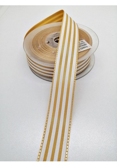 FdayAksesuar Cappicino Çizgili Tafta Kurdele 2,5 Cm 1 Metre FRDY28955
