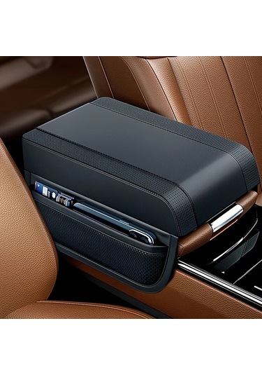 Xuweiwei 1 Adet Siyah Evrensel Deri Konsol Kolçak Koruyucu Depolamalı