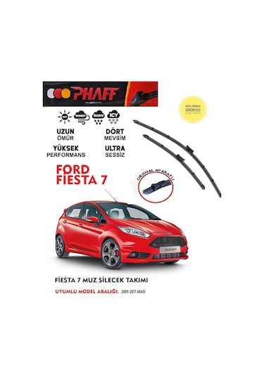 Ford Fiesta Ön Cam Muz Silecek Seti 2015 Model Araca Özel Aparat