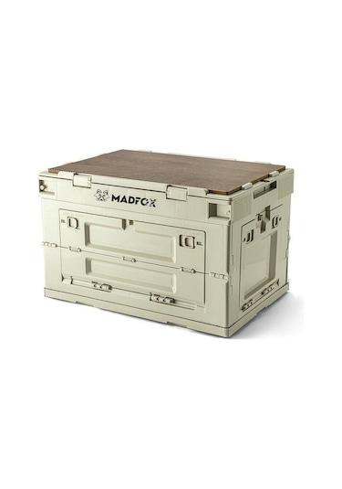 Madfox Masalı Katlanabilir Kamp Malzeme Saklama Kutusu Bej