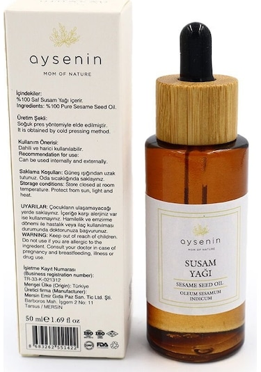 Aysenin Susam Yağı / Sesame Oil 250 ML.