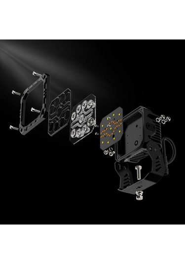 Off Road 4 İnç Led Aydınlatma Kaput Üstü Ve Tampon Gündüz Led Ve Sis Farı Lamba Kombinasyon Seti