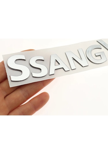 Ssangyong-1 Adet Abs Ssangyong Araba Mektubu Logosu Ön Kaput Kaput Amblemi Arka Bagaj Rozeti Kuyruk Etiket Oto Aksesuar