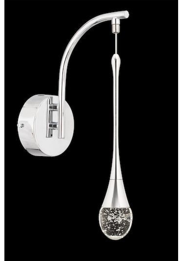 İstanbul Avize Aplik Mercure Tekli Gümüş Ledli 3 Renk Modern Led Aplik Gümüş