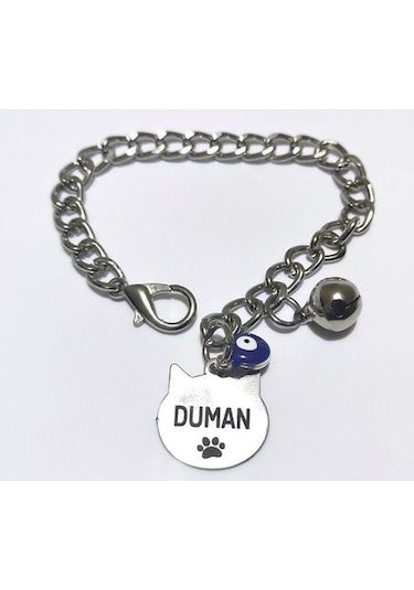 Isimli Kedi Tasması, Zincir Tasma, Kedi Kolyesi, Kedi Isimlik