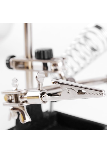 Çok Fonksiyonlu Lehim Tamir Standı 9 CM Büyüteç