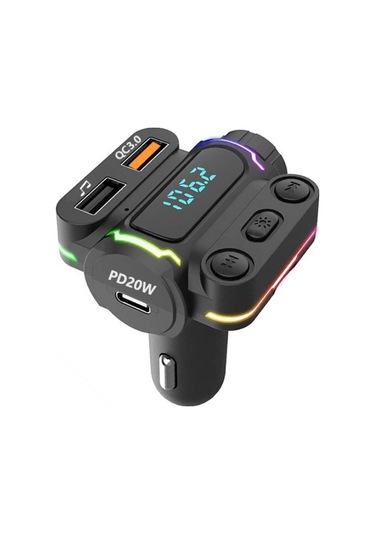 P7 Pd20w Qc3.0 Çift Hızlı Şarj Araba Mp3 Çalar Fm Verici Renk Kutusu