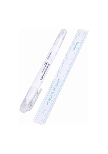 Vkemall Cilt İçin Steril Tek Kullandım Markör Kalemi - İki Uçlu Uçlar İle Doğru Konumlandırma Ve Detaylı İşler İçin Tato Ve Cerrahi Erişim Malzemesi Diğer