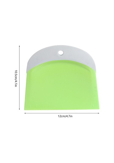 Geeroyoo Yeşil Gıda Grade Plastik Krem/ Hamur Squeegee - Kazıma, Kesme, Şekillendirme - Dayanıklı, Non-stick, 2 Adet - Pastane Bakımsız Gereç Yeşil