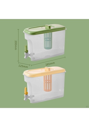 Novahub 4l Musluklu İçecek Dispenseri, Geniş Ağızlı, Limonata Ve Meyve Suyu Sebili, Dıy Buzdolabı İçeceği