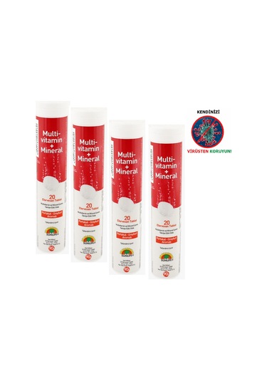 Sunlife Multivitamin Mineral 20 Efervesan Tablet 4 Adet
