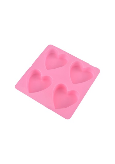 Ximistore9 Pembe Silikon Kalp Şekilli Kek Kalıbı - Esnek, Dayanıklı, Kolay Çıkarma - 15.5x15.5x1.8 Cm Diğer