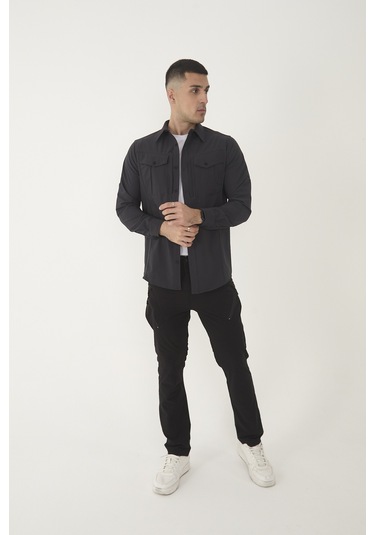 Camp Scoutland Camp387 Outdoor Tactical Rahat Ve Kullanışlı Su İticili Erkek Taktik Gömlek Antrasit Antrasit