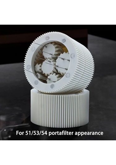 Topshop1 Siyah 58 Mm 3d Baskılı Dikey Çizgili Planetary Manyetik Kahve Dağıtıcı Seti 10 Yedek İğneli Espresso Wdt Aracı 51mm 53mm 54mm Uyumlu Siyah