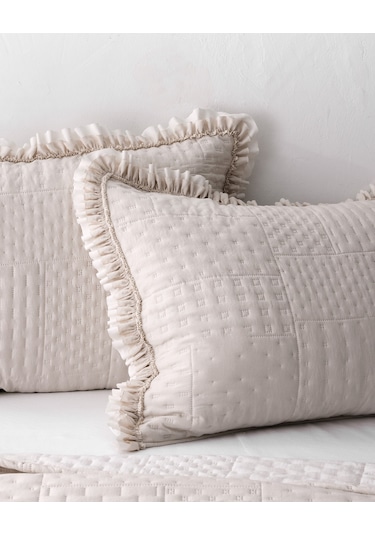 Madame Coco Medus Çift Kişilik Yatak Örtüsü - Bej Ekru