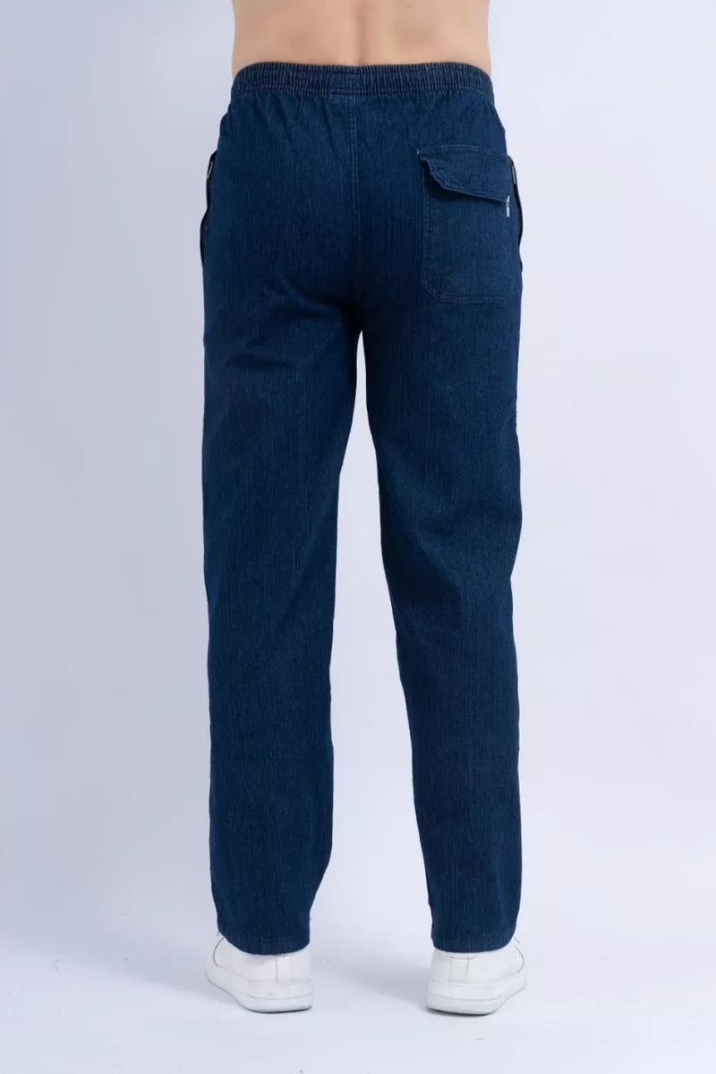 Dosop Büyük Beden Lastik Belli Hafif Kot Pantolonlar. 201069493 Mavi