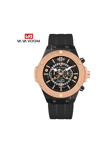 Skycity Kuru Madde Hareketli, Derin Su Geçirmez, Işıklandırmalı Fonksiyonlu, Çarpıtkor Cam, Rose Altın Çerçeveli Quartz Kol Saati Altın