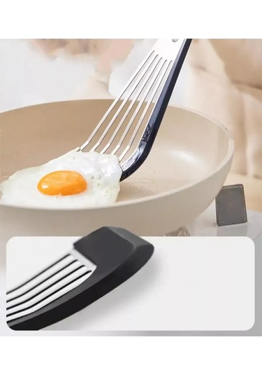 Stil'nyj İ Udobnyj Dom Mutfak Spatulası Çelik Ve Silikonlu Çizilmeye Karşı 161467894 Gri