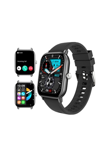 Geeroyoo JZR-GY 2 " Tam Dokunmatik Ekran Sağlık Uyku Takibi Ip67 Bt5.3 100+ Spor Modu Siyah Akıllı Saat (İthalatçı Garantili)