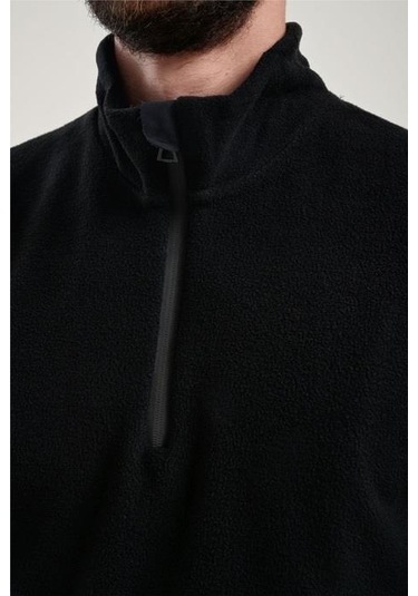 Exuma Yarım Fermuarlı Polar 2312002-Black Siyah