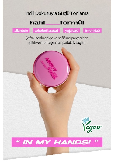 About Tone Doğal Tonlayıcı Şeftali Pudra ABOUT TONE Glow Powder Pack