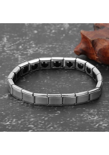 Tenfowee Titanium Çelik Manyetik Bileklik Gümüş - Kas Gerilimini Azaltır, Kan Akışını Ve Uyku Kalitesini İyileştirir - Moda Stili Günlük Kıyafetlere Uyum Sağlar Silver