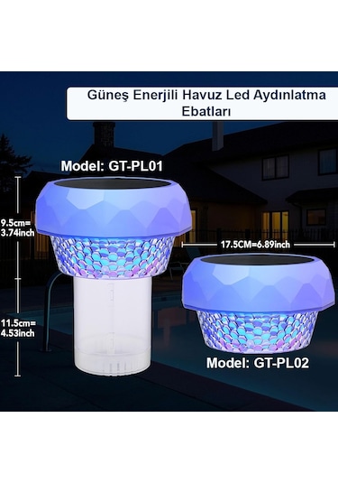 Greentech Güneş Enerjili Havuz Led Aydınlatma 1 Adet/gt-pl02