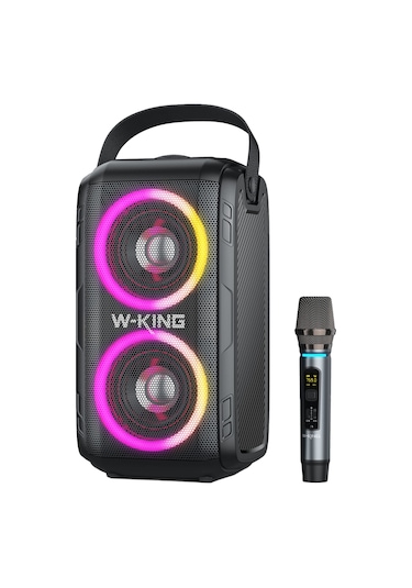 W-kıng T9 Bluetooth Hoparlör, 80w Boombox, 9 Saate Varan Çalma Süresi, Ipx5 Suya Dayanıklı, Kablosuz