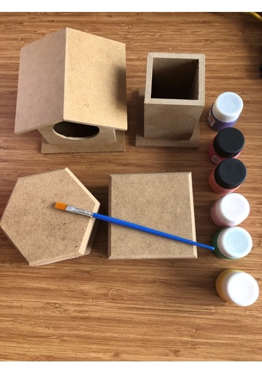 Eğitici Ahşap Hobi Boyama Seti Set 1