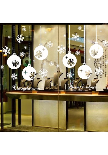 Youmex Noel Dekoru Pvc Duvar Sticker, Kaldırılabilir, Pencere/gösterge Paneli Dekorasyonu, M-122 Modeli Diğer