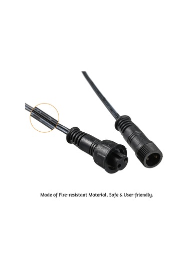 Tomshine Uzatma Kablosu Tel 5 Paket 1 M / 3.3ft 2pin Siyah