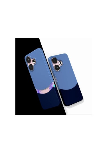 Xiaomi Redmi 13 4g Kılıf Magsafe Şarj Kartlıklı Mıknatıslı Duble 1.7mm Kapak Kart Bölmeli Lacivert S