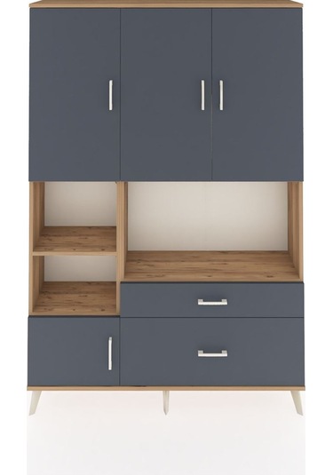 Arges Dolap 7 Raflı 2 Çekmeceli 5 Kapaklı 132x30x195 Çam-antrasit/antrasit Antrasıt/antrasıt Arges Dolap 7 Raflı 2 Çekmeceli 5 Kapaklı 132x30x195 Çam-antrasit/antrasit Antrasıt/antrasıt