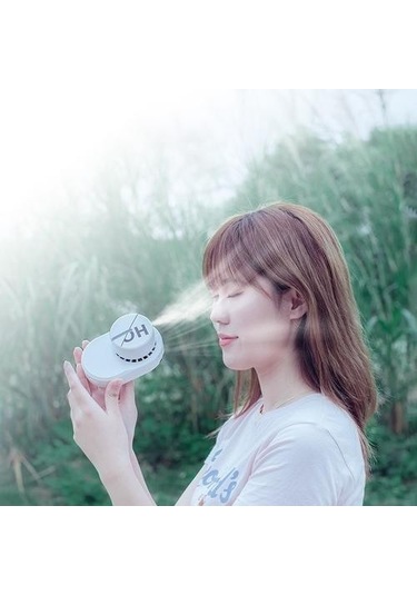 Kablosuz Boyun Bandı Fan Mini Taşınabilir Boyun Bandı Fan Usb Şarj Edilebilir 2000 Mah Pil Açık Sprey Ofis Home Için El Fan Fanlar 8894 Beyaz