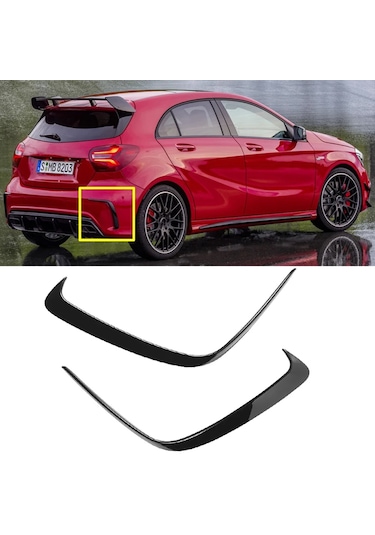 Mercedes W176 A45 Arka Tampon Çıtası Parlak Siyah 2016-2018