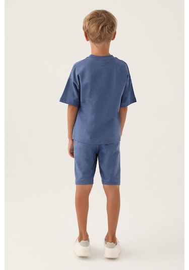 Rolypoly Enjoy Summer İndigo Erkek Çocuk Bermuda Takım 5274-43132 İndigo