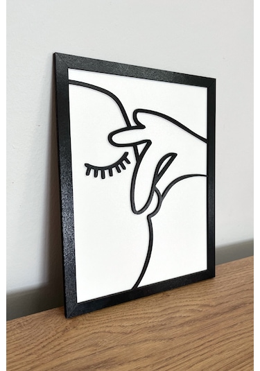 Çerçeveli Ahşap Tuvalet & Banyo Tablosu 25x20 Cm