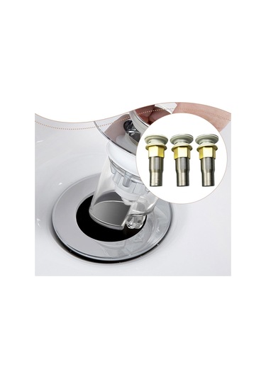 Suntek 3 Parça Lavabo Gider Tıkacı Silikon Conta Sağlam Stil B