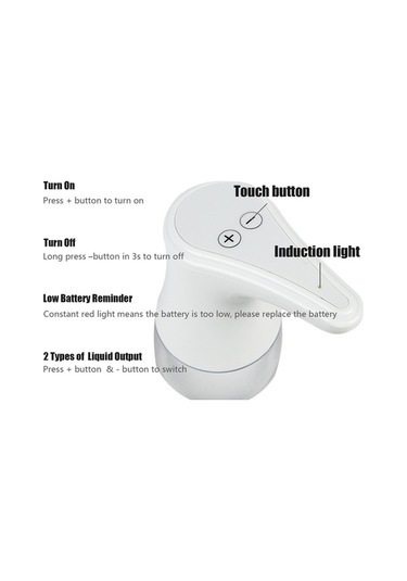 Dancemonkey Otomatik Sensörlü Beyaz 350ml El Dezenfektanı - Ev & Ofis Kullanımı Hijyen Püskürtmeli Dispanseri Beyaz